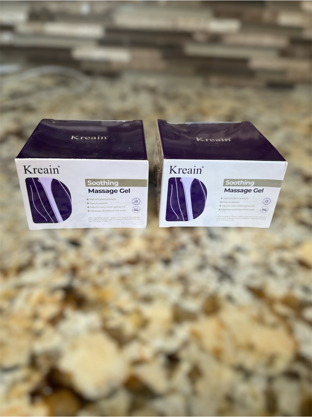 Kreain Soothing Massage Gel, joint pain relief purple gel, 2 boxes bundle